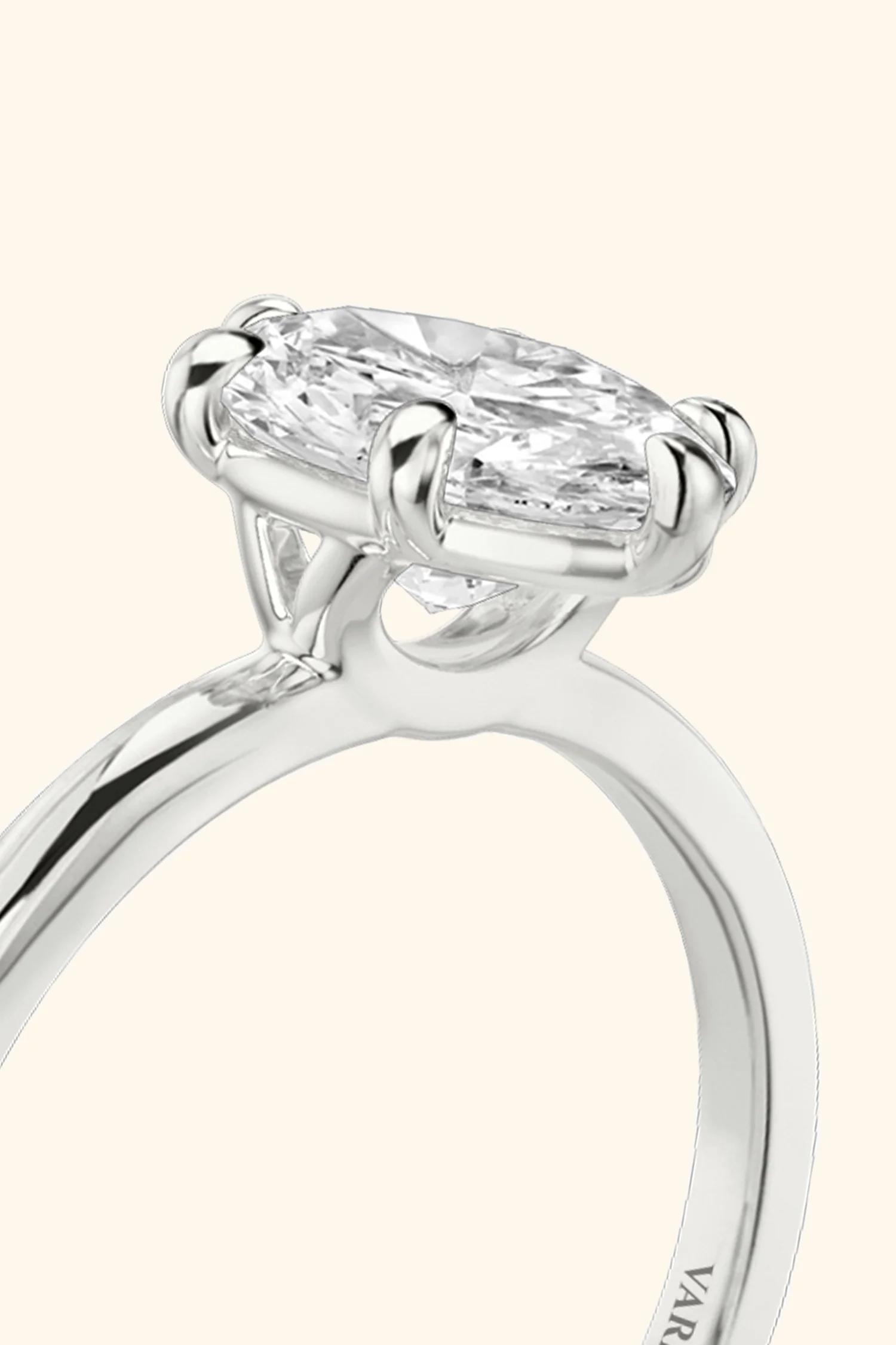 6 Prong Classic Grace Oval Solitaire Ring - Image 14