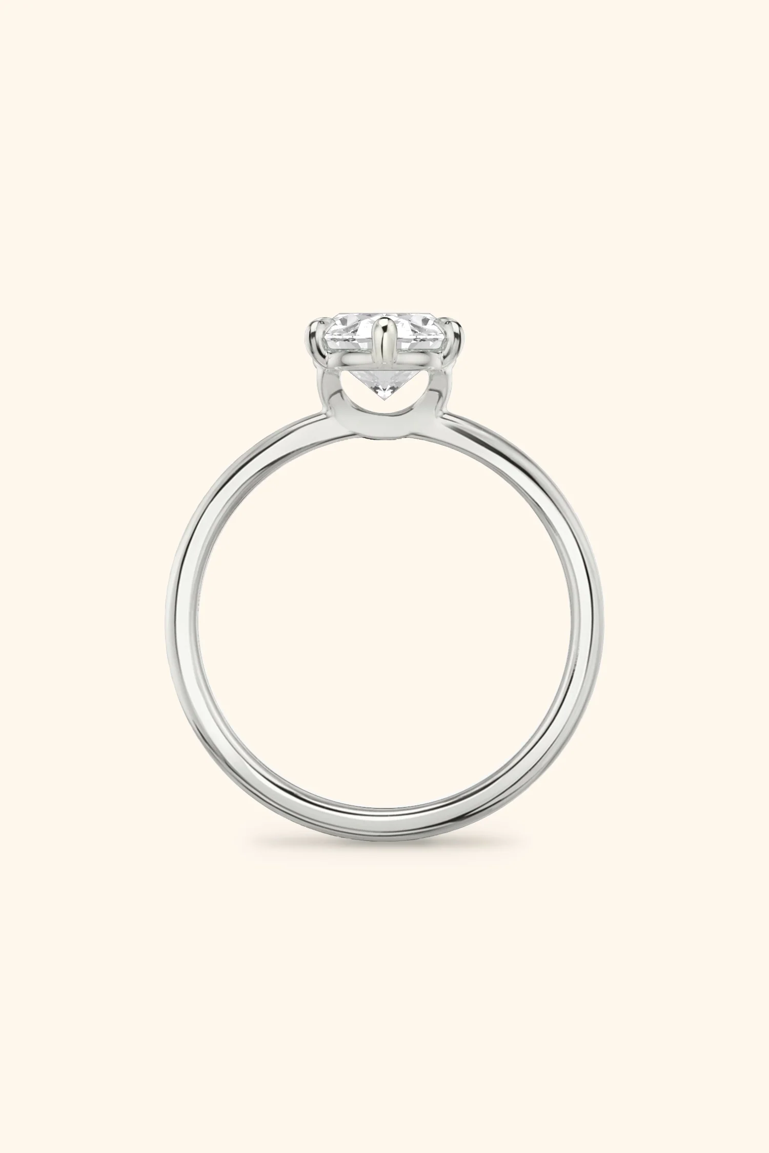 6 Prong Classic Grace Oval Solitaire Ring - Image 13