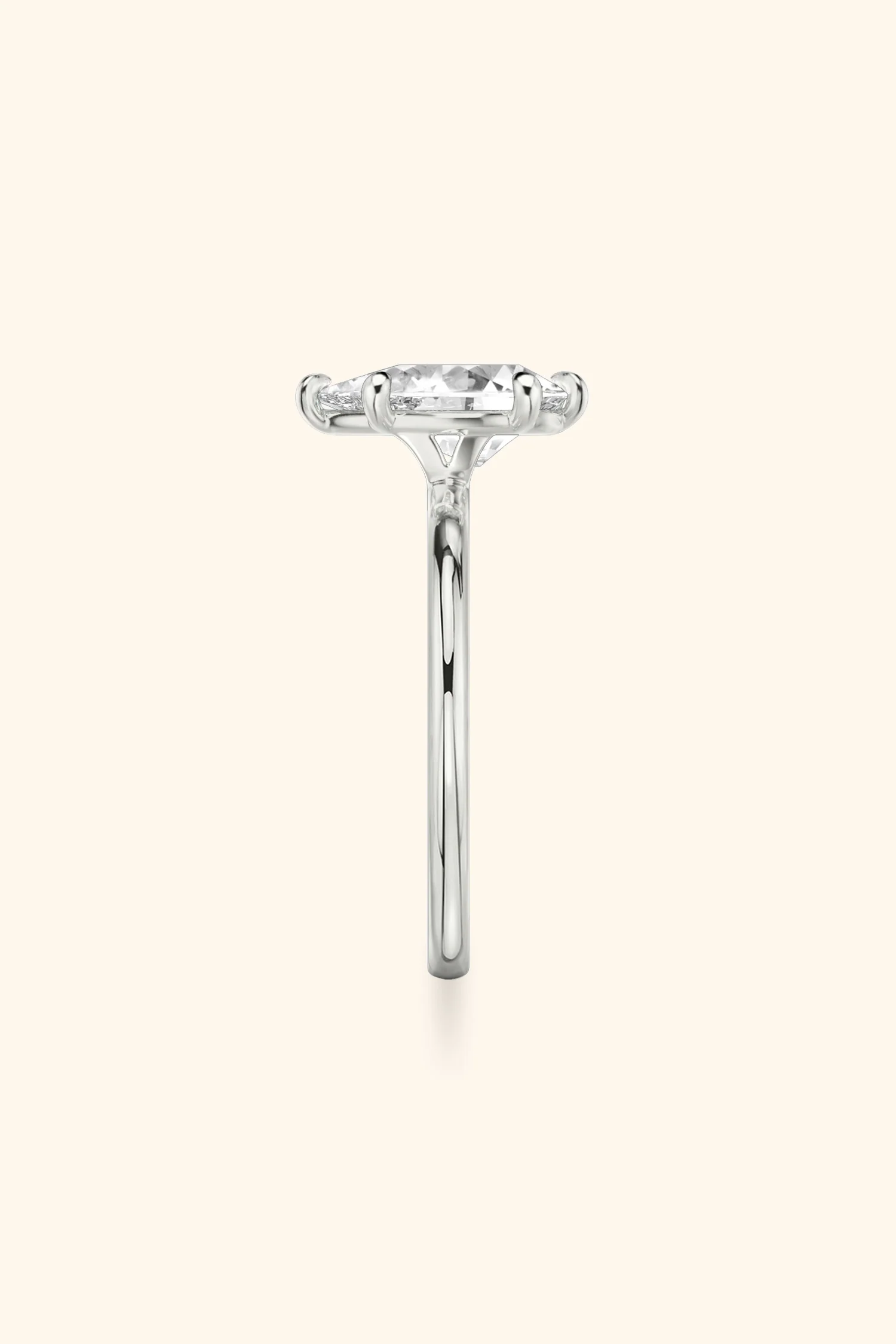 6 Prong Classic Grace Pear Solitaire Ring - Image 10