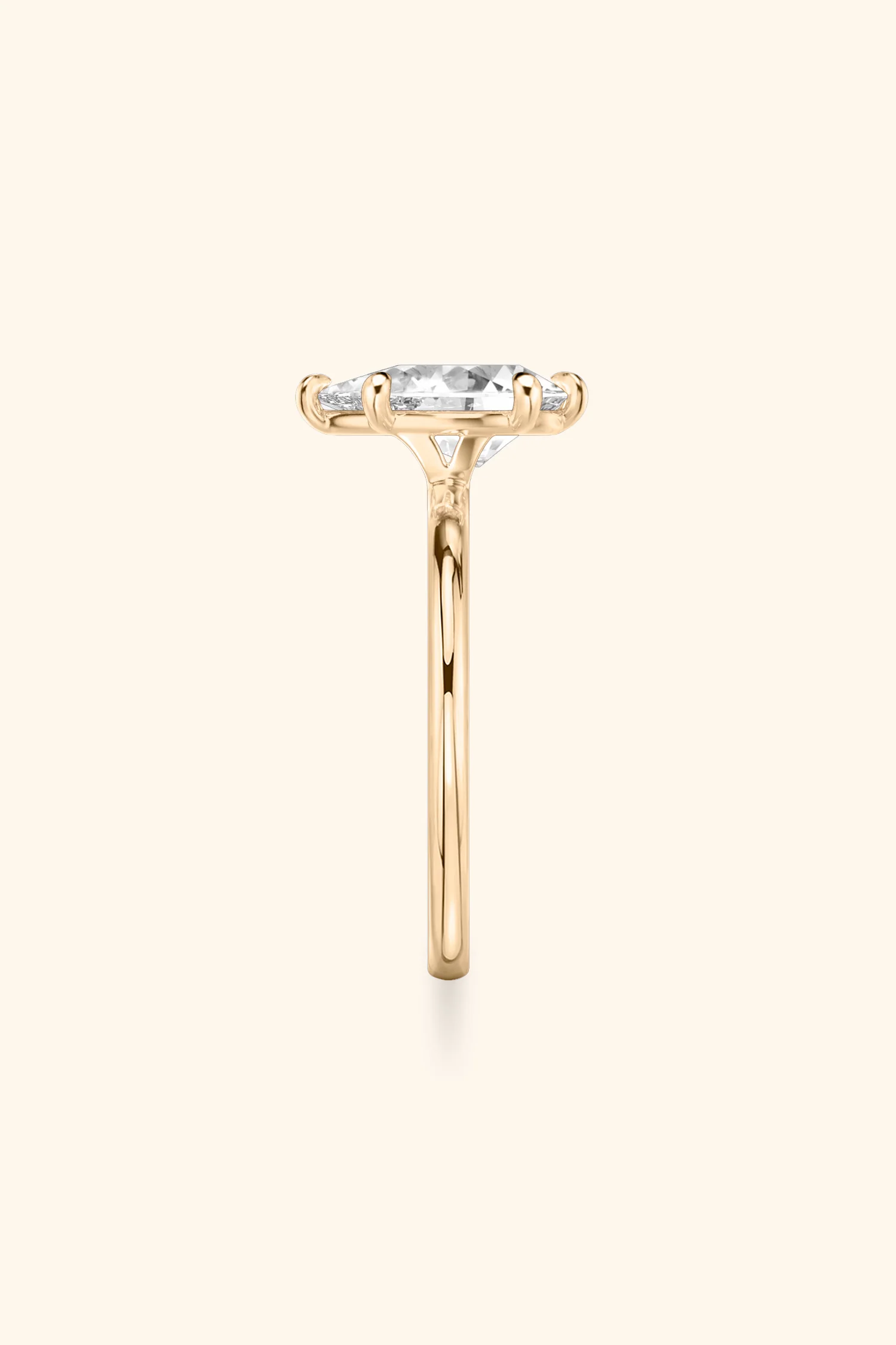 6 Prong Classic Grace Pear Solitaire Ring - Image 15
