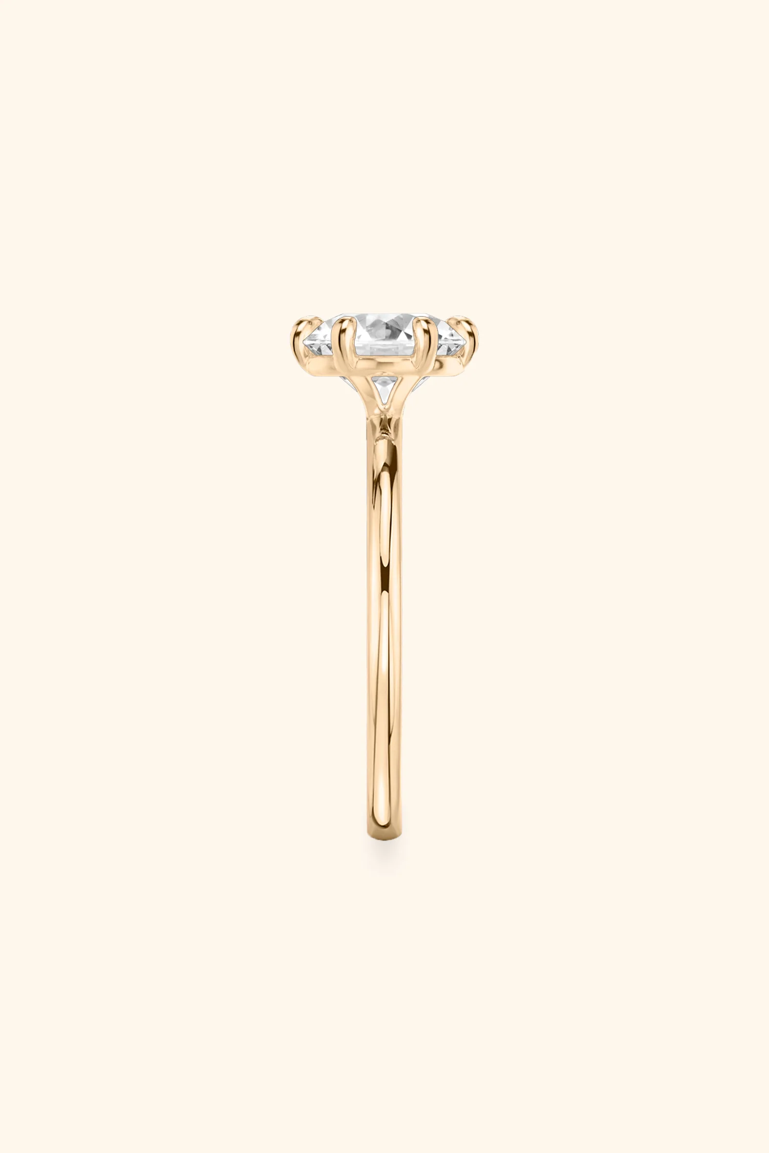 6 Prong Classic Grace Ring Set with a Round Diamond - Image 20