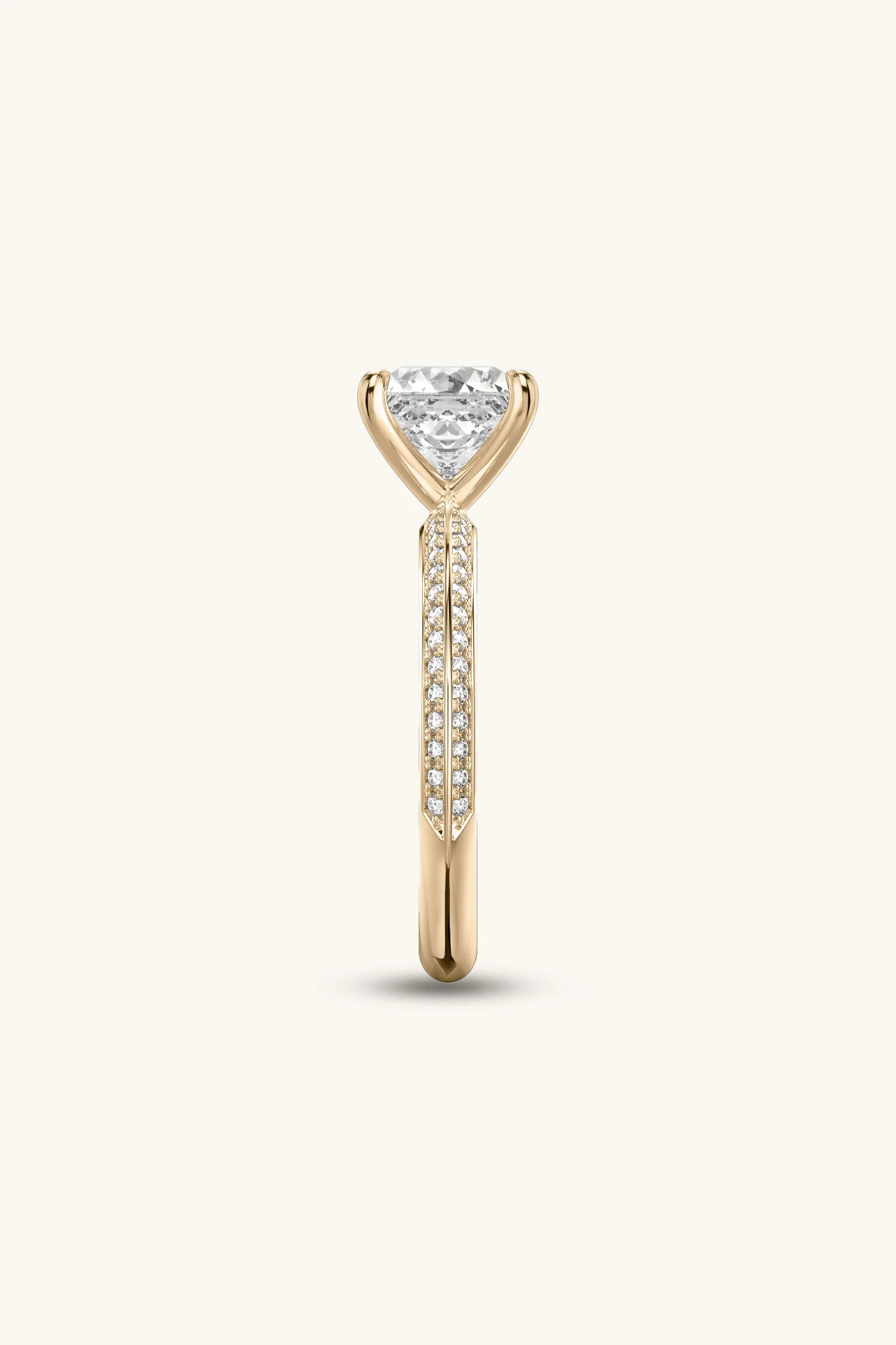 Amália Princess Solitaire Pavé Ring - Image 5