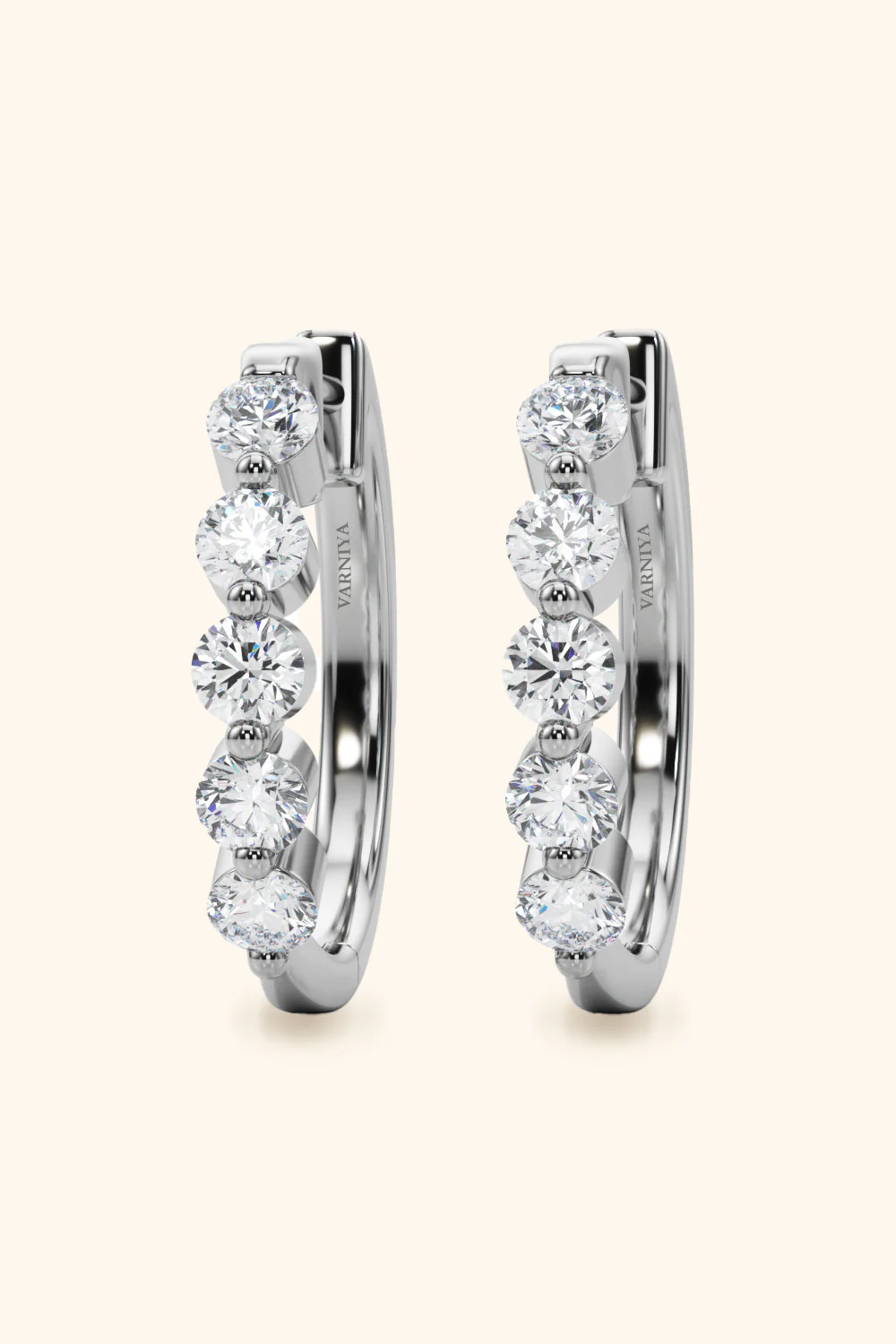 Five Diamond Hoola Earring - Image 6
