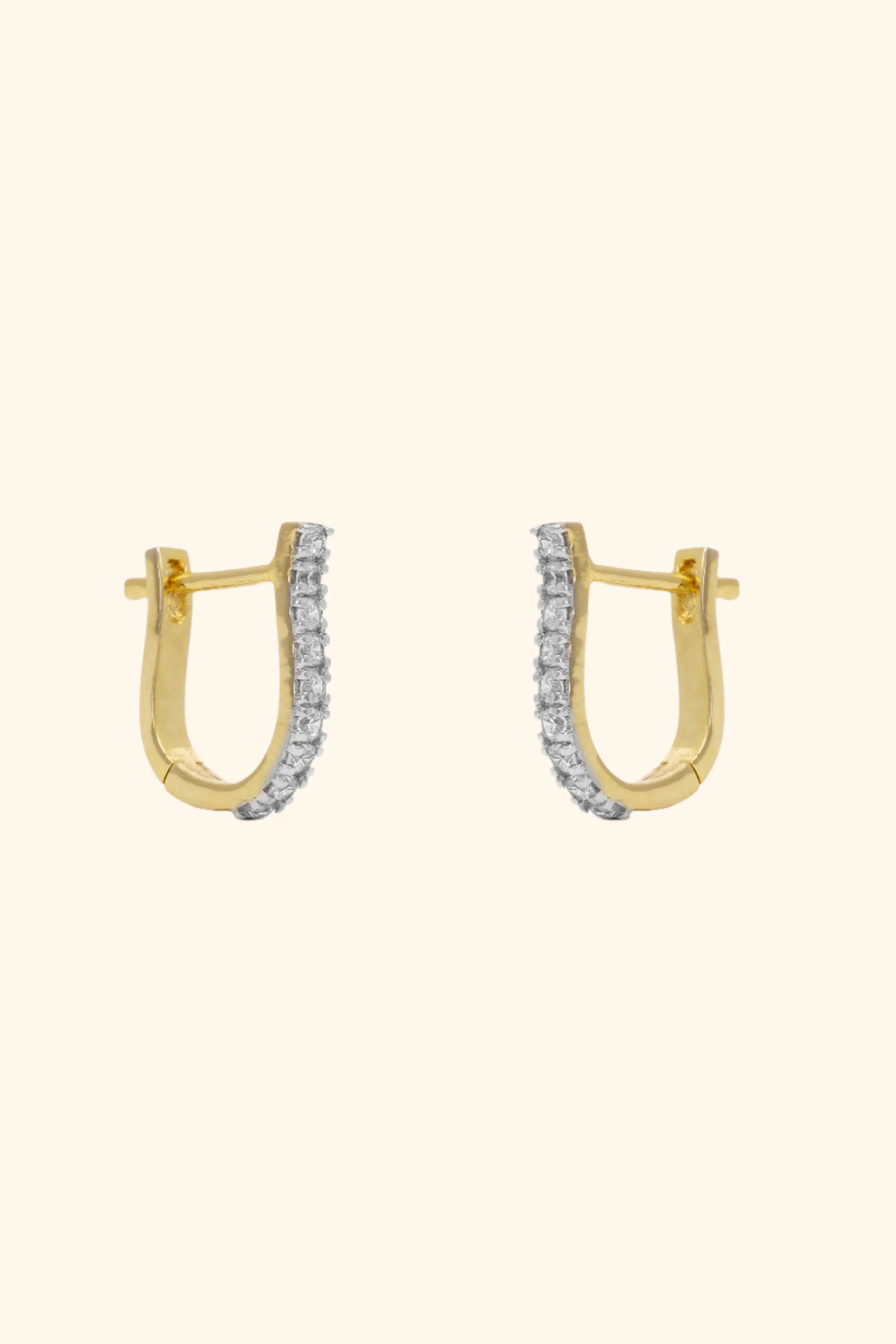 Half Trail Huggie Hoops Earrings - Image 5